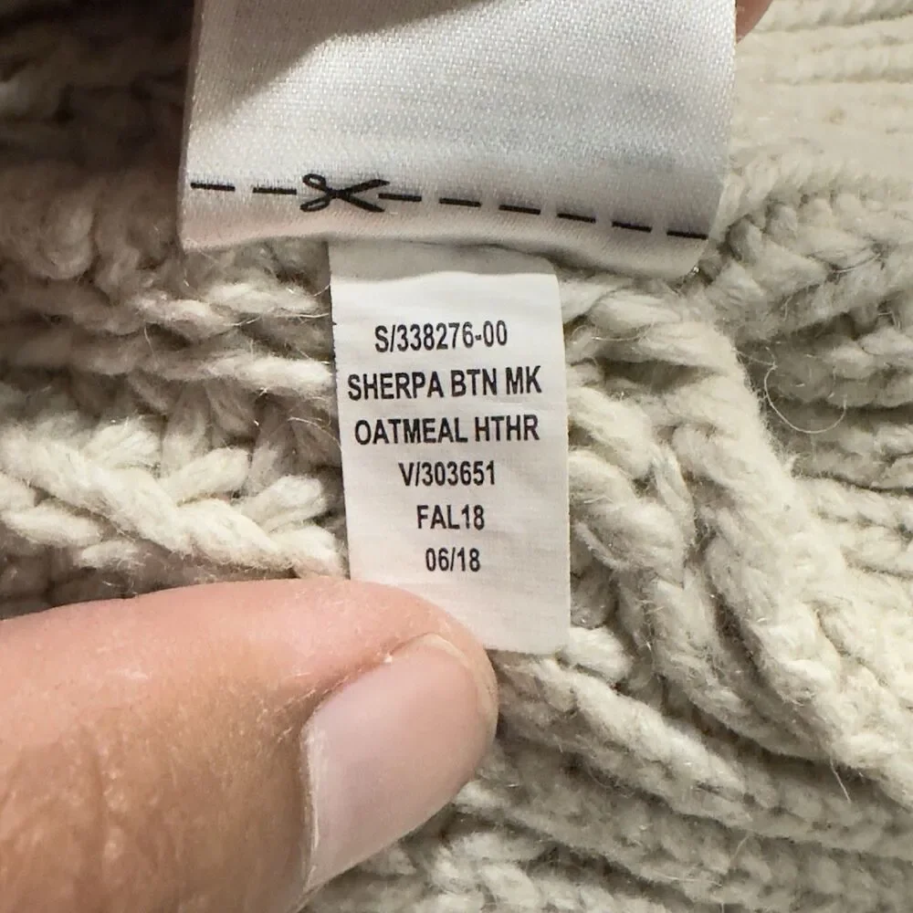 Baby Gap Boys Beige Oatmeal Knit Sweater Size 4yrs Toddler 100% Cotton CableKnit